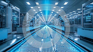 futuristic semiconductor manufacturing facility