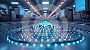 futuristic semiconductor manufacturing facility