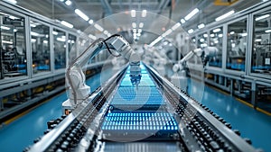 futuristic semiconductor manufacturing facility