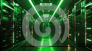 The futuristic server room.AI generated image