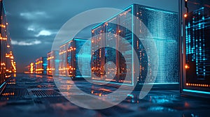 Future Technology Sense Server Room