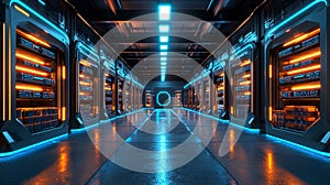 Future Technology Sense Server Room