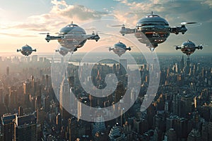 Futuristic Skies: Drone Delivery in the City