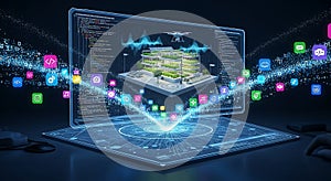 Futuristic Smart City Technology and Data Visualization