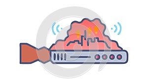 Futuristic Smart City Vector Urban Planning Technology Cloud Computing vector design Generative AI