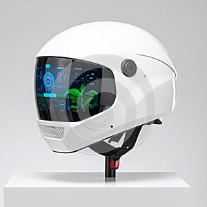 Futuristic Smart Helmet with Augmented Reality HUD