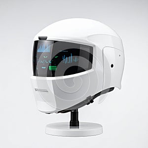 Futuristic Smart Helmet with Integrated HUD Display