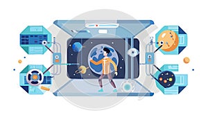 Futuristic Smart Home Digital Control Interactive Vector, vector design Generative AI