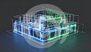 Futuristic Smart Home Technology Blueprint