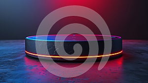 Futuristic Smart Speaker with LED Light Ring