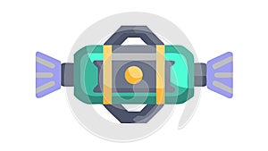 Futuristic Space Device, Advanced Technology Gadget Vector, vector design Generative AI