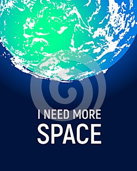 Futuristic space planet poster background, Earth Day concept banner