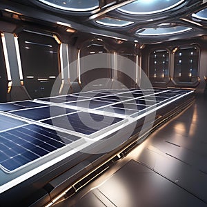 A futuristic space station with solar panels and docking bays, hinting at humanitys expansion into the cosmos5