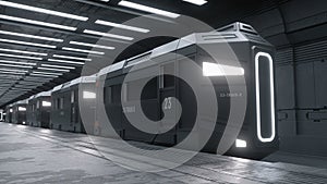 Futuristic space train concept