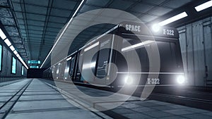 Futuristic space train concept