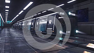 Futuristic space train concept