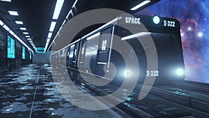 Futuristic space train concept