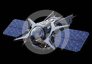 Futuristic Spacecraft in Deep Space