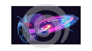 Futuristic Spacecraft Engine - Technology, Exploration, and Innovation, vector design Generative AI