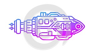 Futuristic Spaceship Design - Advanced Spacecraft Icon, vector design Generative AI