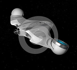 Futuristic spaceship on photon