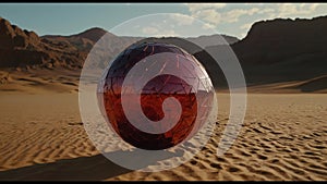 Futuristic Sphere in Desert