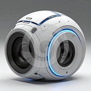 Futuristic Spherical AI Robot Camera