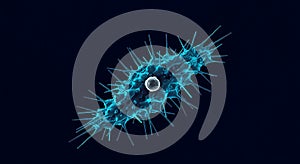 Futuristic spiky cell structure visualization