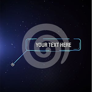 Futuristic style leader callout HUD. Modern digital templates applicable for frame layout. Information calls and arrows