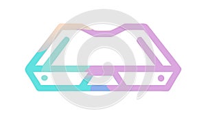 Futuristic Stylized Holographic Display Screen Interface, vector design Generative AI