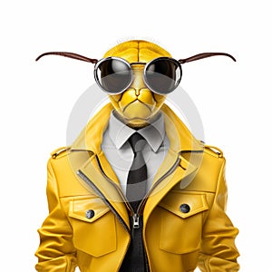 Futuristic Surrealism: Yellow Jacket In Georgia O\'keeffe Style