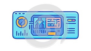 Futuristic System Control Interface: Advanced Tech Data Display, vector design Generative AI