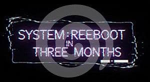 Futuristic System Reboot Message with Glitch Effect