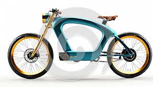 Futuristic Teal Bicycle