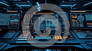 Futuristic Tech Control Room