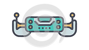 Futuristic Tech Device Icon - Advanced Gadget Innovation, vector design Generative AI