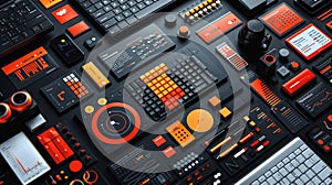 A Futuristic Tech Interface.Neon Nexus