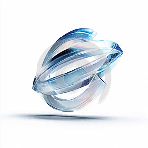 Futuristic Tech Logo with Interlocking Geometric Shapes