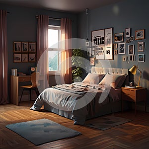 Futuristic Tech Workstation with Coding Screens and Servers