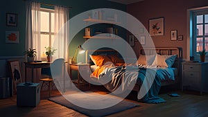 Futuristic Tech Workstation with Coding Screens and Servers