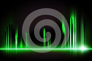 futuristic techno sci-fi background with glowing lines. Neon light effect, ai generation