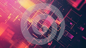 Futuristic Technology Background for Business and Development Presentations photo