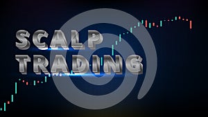 Futuristic technology background of scalp trading with stock market and chart graph