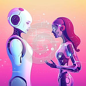 Futuristic Technology: Human Interaction with Robotic AI. Generative AI