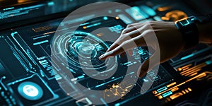 Futuristic Technology Interface HighRes Stock Photo