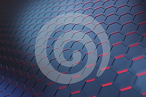 Futuristic Technology Wave Hexagon Pattern Modern Background 3d rendering