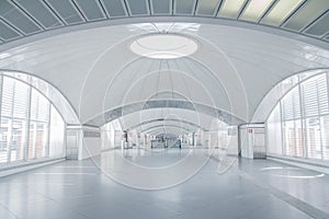 Futuristic terminal interior