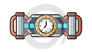 Futuristic Time Device Advanced Technology Display, vector design Generative AI