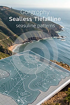 Topography map seamless design photo