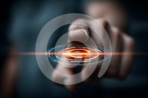 Futuristic Touchscreen Interface Concept for Innovative Digital Technology Design Generative AI